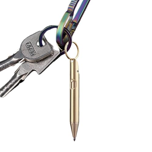 Générique Kugelschreiber, Messing-Kugelschreiber | Studenten-Kugelschreiber | Professioneller Taschen-Kugelschreiber aus Messing, Schlüsselanhänger, multifunktionaler Schreibstift für Business und von Générique
