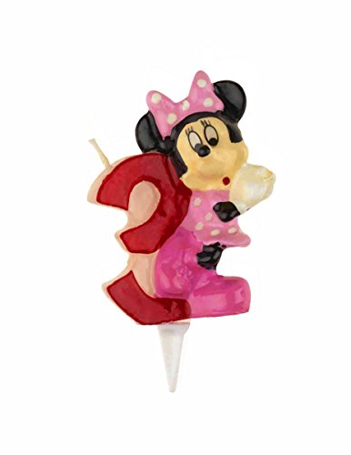 Generique - Niedliche Minnie Kerze Zahl 3 rosa-rot Einheitsgröße von dekora