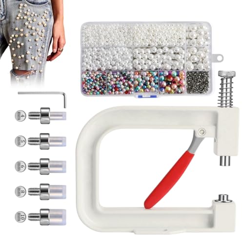 Générique Nieten für Schmuck, Presse für Perlen, Handwerk | Set zur Schmuckherstellung mit Perlenverschluss für Anfänger Handwerk Socken Hochzeit Leder Schuhe Taschen Générique Nieten für Schmuck, Presse für Perlen, Handwerk | Set zur Schmuckherstellung mit Perlenverschluss für Anfänger Handwerk Socken Hochzeit Leder Schuhe Taschen von Générique
