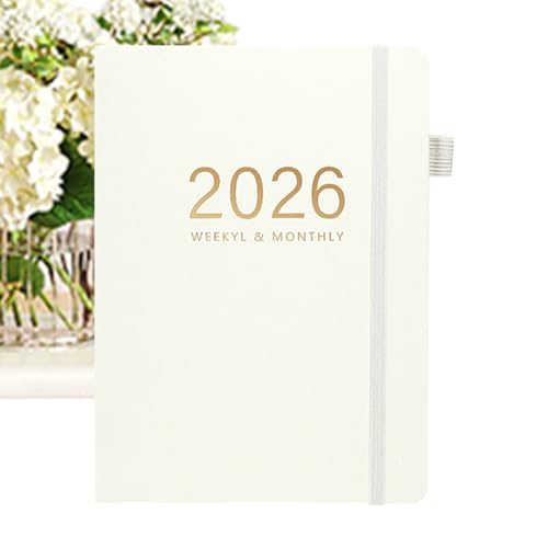 Générique Notizbuch A5 – Kalender 2026 mit 288 Seiten | Terminplaner Notizbuch A5 Hardcover für Reise Büro Schule Studium von Générique