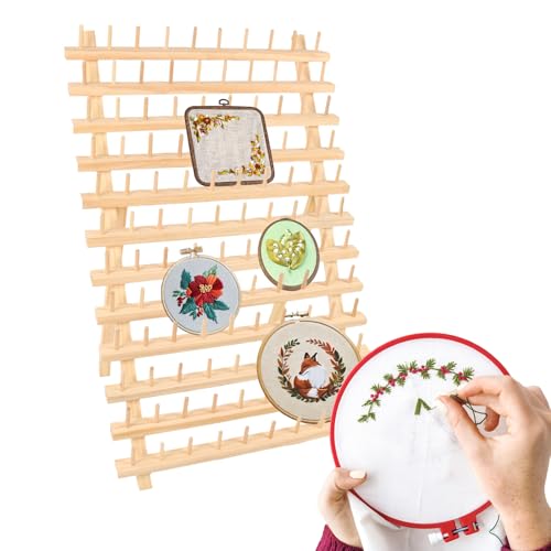 Générique Organizer für Garnspule, mit Gewinde, Stickfädenhalter aus Holz mit großer Kapazität – kompakte Organisation für Stickereien Générique Organizer für Garnspule, mit Gewinde, Stickfädenhalter aus Holz mit großer Kapazität – kompakte Organisation für Stickereien von Générique