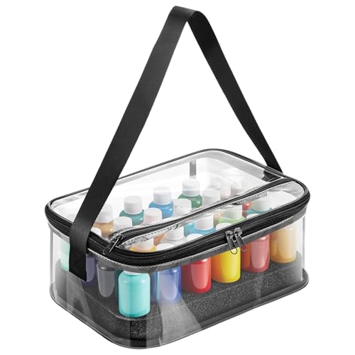 Générique Organizer für Malerei, Künstlertasche | tragbares Gehäuse Organizer für 24 Flaschen, 60 ml, Kunstmalerei von Générique