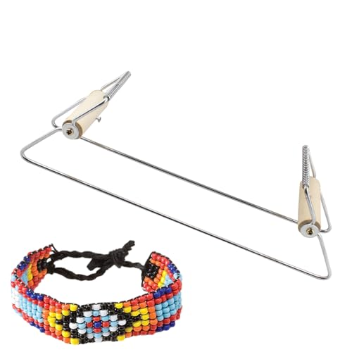 Générique Perlenbastel-Set – mit Perlen | Armbandgewinde-Set aus Edelstahl | handgefertigte Armbandweberei | Schmuck zur Herstellung von Halsketten, Gürteln, Bou von Générique