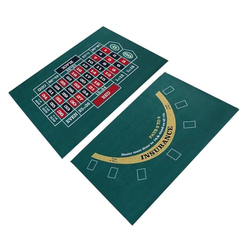 Générique Pokermatte doppelseitig | Table Felt Texas Hold 'Em & Blackjack Kartenspiele | Blackjack-Filzmatte | Tischmatte mit Rollen, platzsparend, 23,62 x 35,43 Zoll Générique Pokermatte doppelseitig | Table Felt Texas Hold 'Em & Blackjack Kartenspiele | Blackjack-Filzmatte | Tischmatte mit Rollen, platzsparend, 23,62 x 35,43 Zoll von Générique