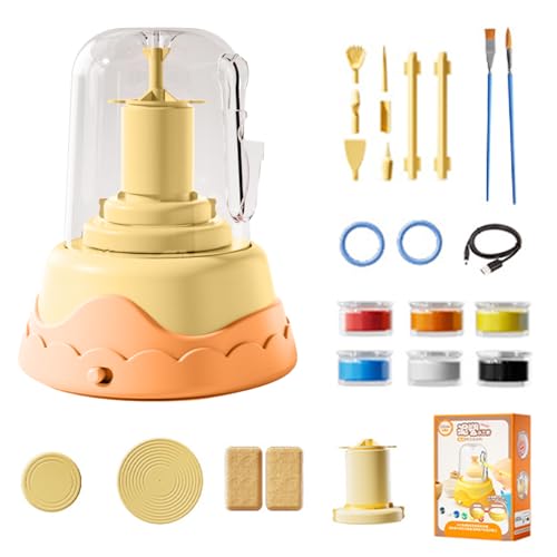 Générique Pottery Kit, Air Dry Clay, Pottery Wheel, Sculpting Clays Craft Tools, Beginner-Friendly Ceramic Sculptings Set for Handmade Crafts and Art Projects, Adults Kids, 5,12 x 5,91 Zoll von Générique