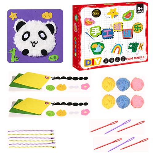Générique Punsch Nadel Set | Nadelhandwerk 6 Set Tier Punch mit Muster | Pädagogisches Stickset für Anfänger Easy Punch Felt von Générique