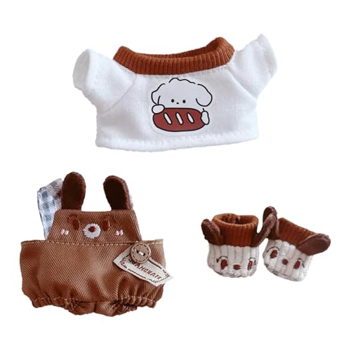 Générique Puppen-Outfits, Anime-Figur, Shirt Overall Set, 15,6 cm, vielseitig einsetzbar & niedlich, Sammlerspielzeug Kleidung für Freunde, Familie und Spielzeug Displays von Générique