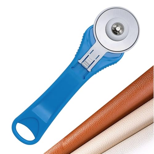 Générique Rollschneider für Stoff | Werkzeug zum Schneiden von Stoff, Edelstahl, Rotationsmesser mit Quilt, Schneider - für Stoff, Leder, Handwerk, Quilt von Générique