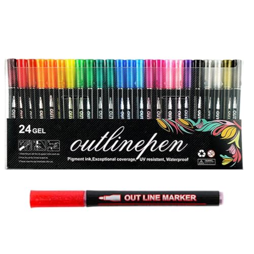 Générique Schimmernde Marker – Farbmarker | Glitzermarker | Glitzer-Marker | Gelstifte Set mit Doppelzeilen | Marker zum Zeichnen von g Générique Schimmernde Marker – Farbmarker | Glitzermarker | Glitzer-Marker | Gelstifte Set mit Doppelzeilen | Marker zum Zeichnen von g von Générique