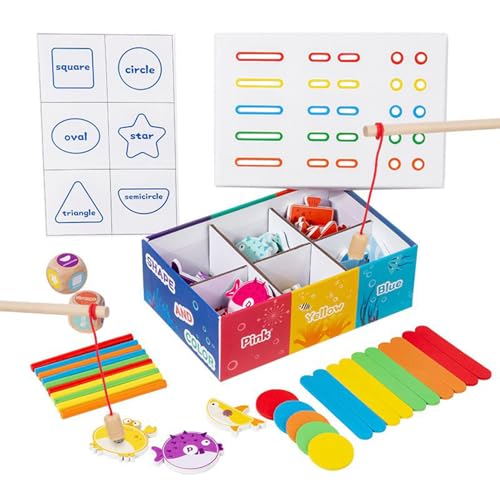 Générique Sortierbox für Farben und Formen | Sortierspiel Formen und Farben aus Holz, Klassifikations- und Lernaktivität für sensorische Ecke und Unterhaltung auf Hochstuhl von Générique
