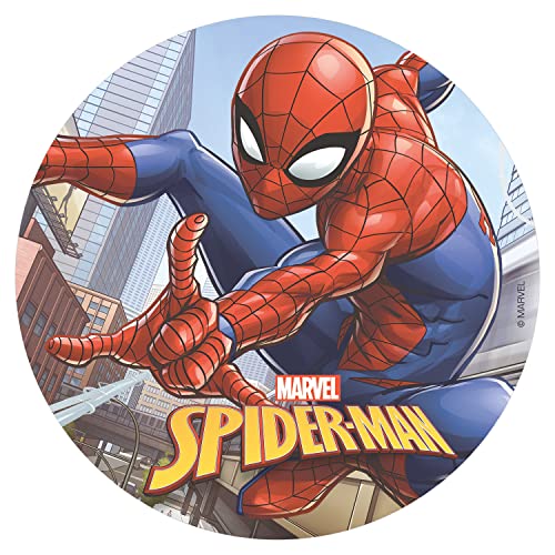 Dekora - 114367 Spiderman Tortenaufleger aus Esspapier |aus Reispapier| - 20cm von dekora