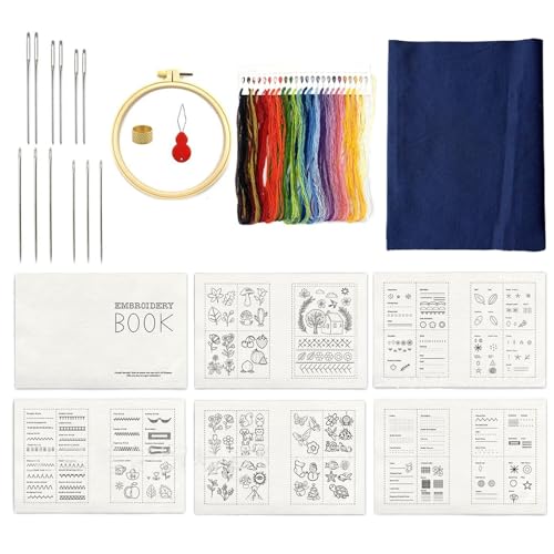 Générique Stickset für Anfänger – Interaktives Set für Anfänger, Stickerei | Wiederverwendbares Zubehör zum Lernen von Kunsthandwerk und kreativen Aktivitäten, Anleitung für Projekte zu Hause, Mädchen von Générique