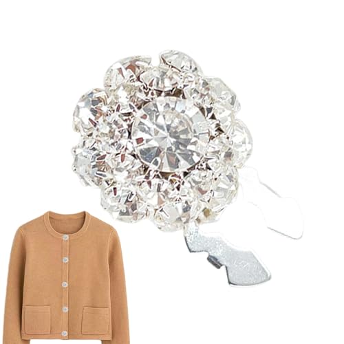 Générique Strass-Knopfabdeckungen für Damenhemd, Strass-Knöpfe, Strassknöpfe, Blumen-Charme, Accessoires für Kleid von Générique