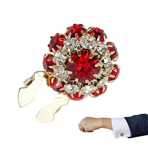 Générique Strass-Knopfabdeckungen für Damenhemd, Strass-Knöpfe, Strassknöpfe, Blumen-Charme, Accessoires für Kleid von Générique