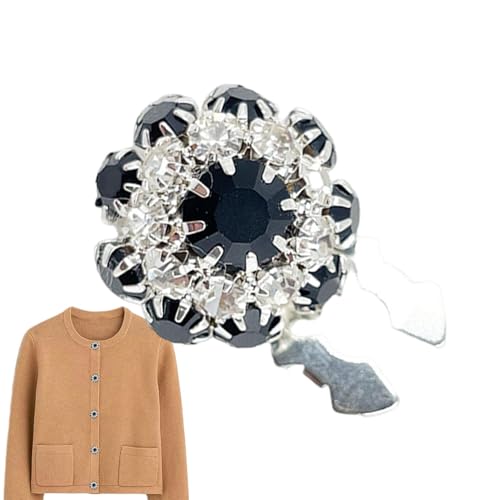Générique Strass-Knopfabdeckungen für Damenhemd, Strass-Knöpfe, Strassknöpfe, Blumen-Charme, Accessoires für Kleid von Générique