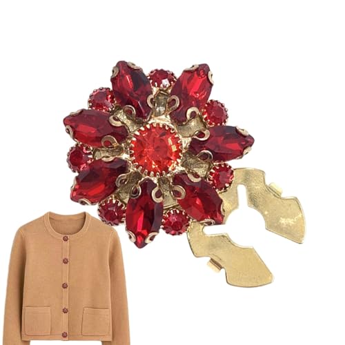 Générique Strass-Knopfabdeckungen für Damenhemd, Strass-Knöpfe, Strassknöpfe, Blumen-Charme, Accessoires für Kleid von Générique