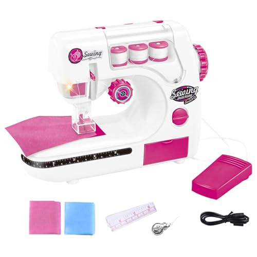 Générique Tragbares Nähmaschinen-Toy, batteriebetriebene Spielzeuge, niedliches Bastelset, Lernmaschinen, geeignet für Kinder ab 3 Jahren, Weiß / Rosa Générique Tragbares Nähmaschinen-Toy, batteriebetriebene Spielzeuge, niedliches Bastelset, Lernmaschinen, geeignet für Kinder ab 3 Jahren, Weiß / Rosa von Générique