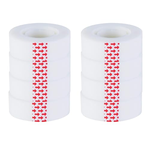 Générique Unsichtbares Klebeband, unsichtbares Klebeband – 8 Rollen Schreibwarenband | Verpackungsklebeband für Büro, Zuhause, Breite 0,71 x Länge 984,25 Zoll von Générique