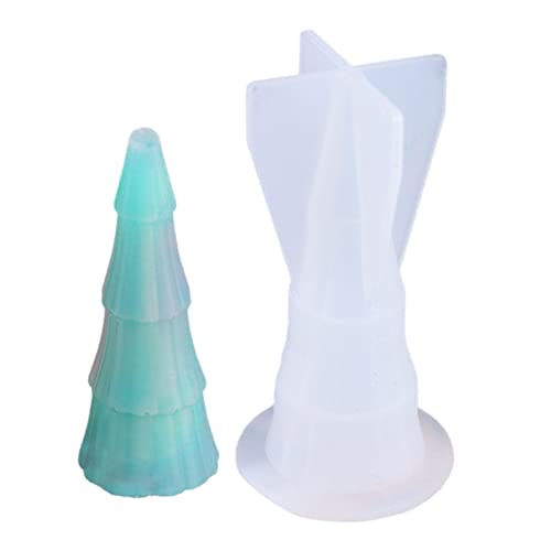 Générique Weihnachtskerzenformen aus Silikon | 3D-Weihnachtsbaum-Formen für handgefertigte Seifenherstellung | Silikonformen für Schokoladenpuding, Jelly Muffin von Générique