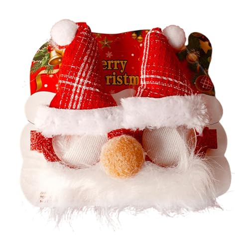 Générique Weihnachtsmann-Kostüm-Brille – Urlaubsbrille – Plüschstoff – Weihnachtsmann-Brille – kreative Weihnachtsmann-Brille – Weihnachtsdekoration für Party von Générique