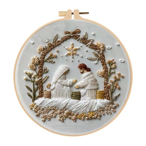 Générique Weihnachtsstickerei, Stickset, einfache Modelle für Anfänger – Nähnadel mit Faden, für kreative Freizeit zu Hause, Jugendliche, Mädchen, Erwachsene von Générique