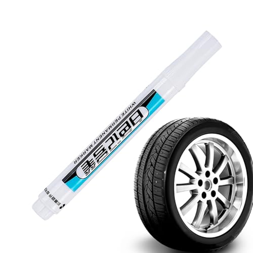 Générique Weißer Farbmarker, wasserfester Quick-Drying-Marker, multifunktionaler Automobilmarkierungsstift, für Auto, Möbel, Industrie, gewerbliche Nutzung von Générique