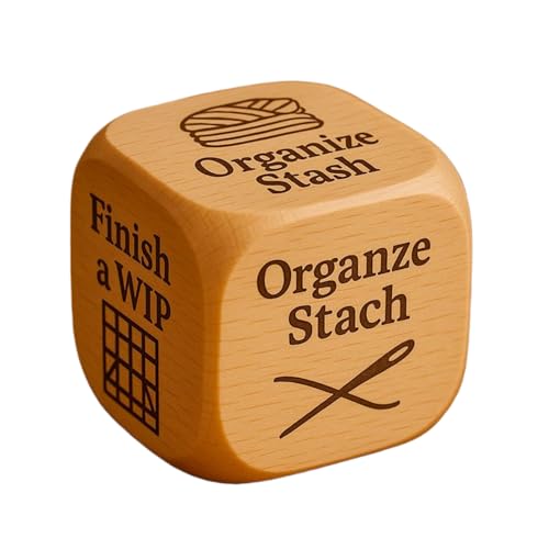 Générique Würfel aus Holz, 6 Seiten mit gravierten Aktivitäten, Zubehör und Handwerk, für kreative Kunsthandwerk, Familien Großmütter von Générique