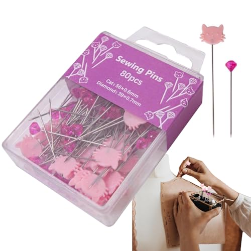 Gerade Stecknadeln – 80 Nadeln, Werkzeug für Handwerk, Knöpfe, Verschlüsse, Schmuck, Dekoration, Handbau, Kleidung von Générique