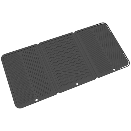 Geschirrmatte aus Silikon – Abtropfgestell 56 x 28 cm, zusammenklappbar, schnell trocknend, für Spüle, Arbeitsplatte, Küche, Badezimmer, Dusche, Camping, Waschbecken, Küche und Bad Geschirrmatte aus Silikon – Abtropfgestell 56 x 28 cm, zusammenklappbar, schnell trocknend, für Spüle, Arbeitsplatte, Küche, Badezimmer, Dusche, Camping, Waschbecken, Küche und Bad von Générique