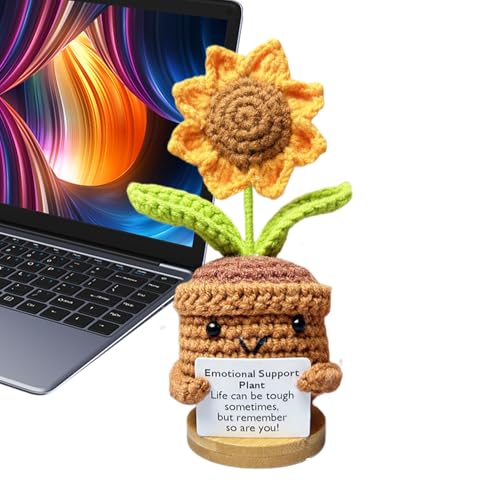 Gestrickte zur emotionalen Unterstützung, handgefertigte Häkelblumen | lustige Häkelblume | Gestrickte Blumen für emotionale Unterstützung, lustige Häkelblume, kleine Schreibtischdekorationen Gestrickte zur emotionalen Unterstützung, handgefertigte Häkelblumen | lustige Häkelblume | Gestrickte Blumen für emotionale Unterstützung, lustige Häkelblume, kleine Schreibtischdekorationen von Générique