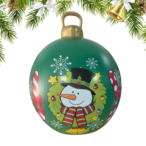 Giant Aufblasbare Ornamente, aufblasbarer bedruckter Ball, Blow Up Snowman Ball, aufblasbarer Yard Dekorationen, 59,6 cm, aufblasbar, bedruckter Ball, Dekoration für Weihnachten, Front Door und Yard Giant Aufblasbare Ornamente, aufblasbarer bedruckter Ball, Blow Up Snowman Ball, aufblasbarer Yard Dekorationen, 59,6 cm, aufblasbar, bedruckter Ball, Dekoration für Weihnachten, Front Door und Yard von Générique