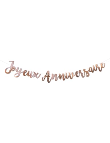 Girlande Happy Birthday, Roségold, 1,80 m – Rosa – Einheitsgröße Girlande Happy Birthday, Roségold, 1,80 m – Rosa – Einheitsgröße von Generique -