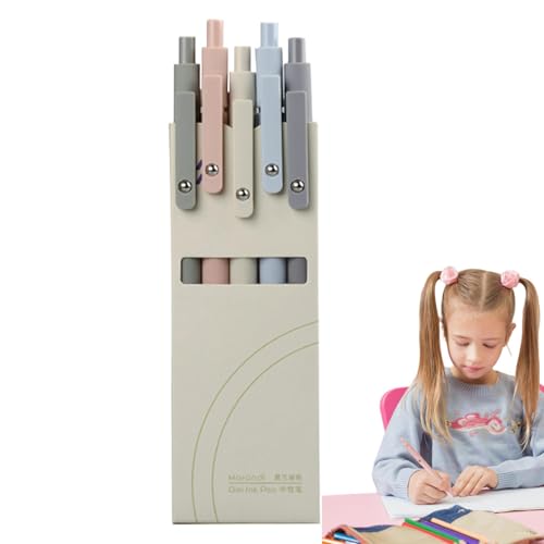 Glatte Gelschreiber, Gelschreiber, Schreibstifte mit feiner Spitze, 5 Stück, schnell trocknende Kugelschreiber für Schüler und Lehrer von Générique