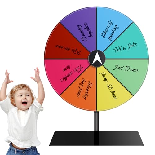 Glücksrad zum Drehen - Glücksrad Spielzeug | Lucky Roulette Tischspiel für Ausstellungen, Karneval, Festivals, Radiergummi und Marker für Whiteboard, Preisrad aus Acryl Glücksrad zum Drehen - Glücksrad Spielzeug | Lucky Roulette Tischspiel für Ausstellungen, Karneval, Festivals, Radiergummi und Marker für Whiteboard, Preisrad aus Acryl von Générique