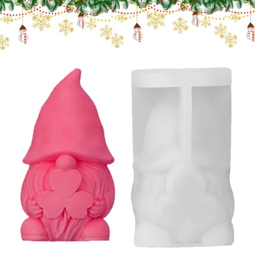 Gnom-Silikonform Gnome Gnome Formen | Harz Gießform Kerzenform, Weihnachtsdekor Flexible Hausdekorationsform, Gnom-Skulpturform für Ostern von Générique