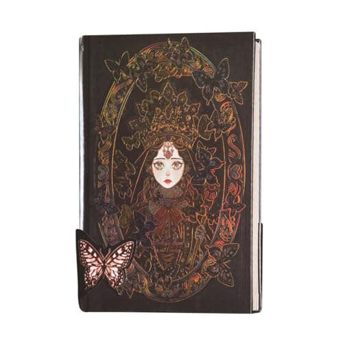 Gothic-Notizbuch, Gothic, Hot Stamping, schön, Retro-Illustration, Handbuch | Vintage-Notizblock für Frauen, Goth Journal, Schulbürobedarf, Halloween-Notizblock, 256 Pa von Générique
