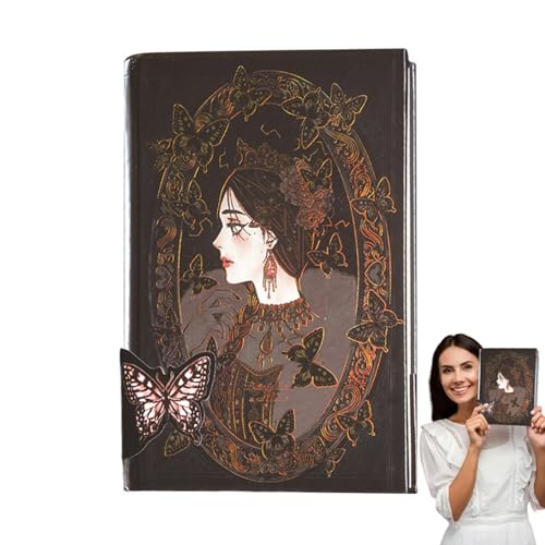 Gothic-Notizbuch | Gothic Diary Coloring Page Illustration Handbuch, Vintage Notizbuch für Frauen, Goth Journal, Schulbürobedarf, Halloween-Notizblock, 256 Seiten von Générique