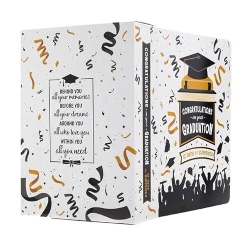 Graduation Advent Box, Countdown Kalender, 12 Tage Grad Party Decor, Stylish Creative Decoratio, Fun Celebration Activities for Graduations Event Boys Girls, 10,5 x 14,25 x 3,5 Zoll Graduation Advent Box, Countdown Kalender, 12 Tage Grad Party Decor, Stylish Creative Decoratio, Fun Celebration Activities for Graduations Event Boys Girls, 10,5 x 14,25 x 3,5 Zoll von Générique