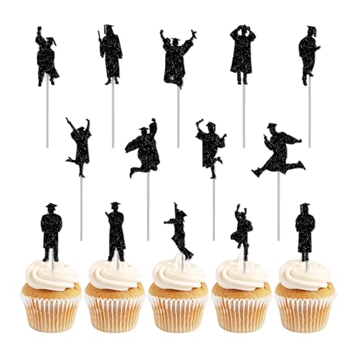 Graduiertorte, Graduationskuchen-Topper, Herzlichen Glückwunsch, Kuchendekoration, Cupcake-Dekoration, Set mit 14 verschiedenen Dekorationen für Vorspeisen Graduiertorte, Graduationskuchen-Topper, Herzlichen Glückwunsch, Kuchendekoration, Cupcake-Dekoration, Set mit 14 verschiedenen Dekorationen für Vorspeisen von Générique