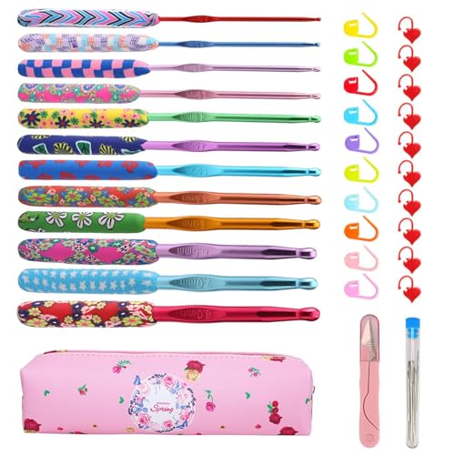 Häkelset für Anfänger, Multifunktionales Häkelnadel-Set | Professionelles Häkelnadel-Set, ergonomische Griffe mit weichem Griff, Häkelset für Anfänger Häkelset für Anfänger, Multifunktionales Häkelnadel-Set | Professionelles Häkelnadel-Set, ergonomische Griffe mit weichem Griff, Häkelset für Anfänger von Générique