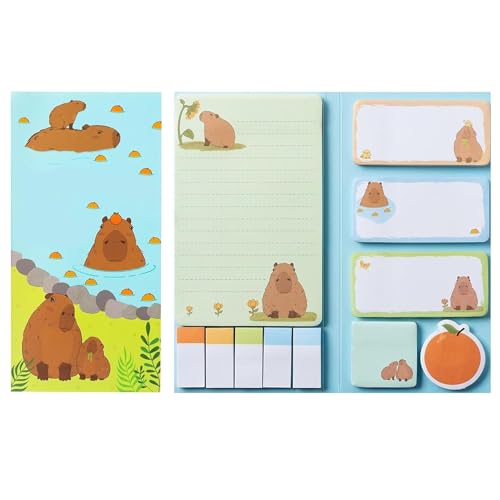 Haftnotizen für Capybara Haftnotizen Set - Capybara Sticky Notes Süße Notizblöcke | Lese- und Arbeitsnotizen Studenten Lehrer Wiederverwendbare Haftnotizen Haftnotizen für Capybara Haftnotizen Set - Capybara Sticky Notes Süße Notizblöcke | Lese- und Arbeitsnotizen Studenten Lehrer Wiederverwendbare Haftnotizen von Générique