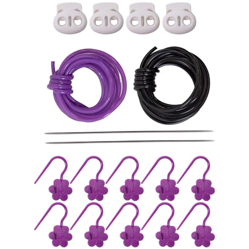 Haken-Markierringe, Strickmarkierer, Ringe | Set mit 18 x Armband-Perlen mit festem Draht, rutschfestes Armband für Perlenhüter von Générique