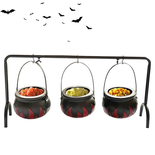 Halloween- – 3 Stück Halloween- , Partygeschirr, Süßigkeiteneimer für den täglichen Gebrauch im Innen- und Außenbereich, für Küche, Wohnzimmer, Garten, Terrasse und Snacks von Générique