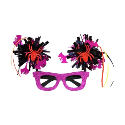 Halloween-Brille, Halloween-Brillenkostüm, Anziehbrille, bunte gestreifte Pompon-Brille, Halloween-Maskerade-Kostüm, lustiges Halloween-Thema, Kugelbrille Halloween-Brille, Halloween-Brillenkostüm, Anziehbrille, bunte gestreifte Pompon-Brille, Halloween-Maskerade-Kostüm, lustiges Halloween-Thema, Kugelbrille von Générique