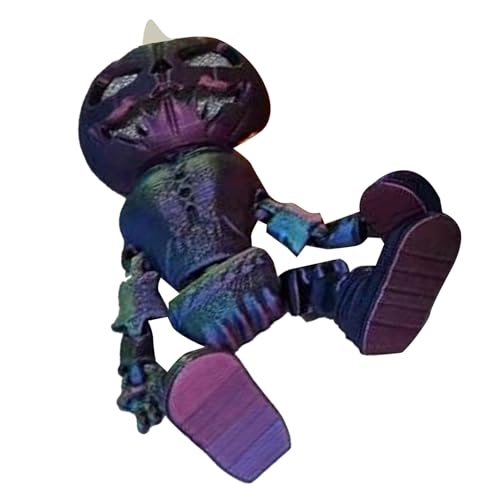 Halloween Deko, Halloween Figuren - Bunte Kürbiskopf-Skelettfigur - Kreativer Druck, der im Dunkeln leuchtet, Neuheit, Halloween Dekoration Halloween Deko, Halloween Figuren - Bunte Kürbiskopf-Skelettfigur - Kreativer Druck, der im Dunkeln leuchtet, Neuheit, Halloween Dekoration von Générique
