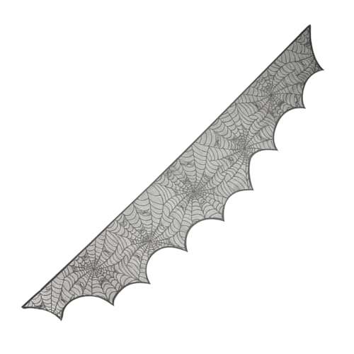Halloween-Kamin-Schal, kurze Tischdecke, schwarze Spitze, Spinnennetz, Tischläufer, für Dekoration zu Hause, Partys, gruseliges Thema Halloween-Kamin-Schal, kurze Tischdecke, schwarze Spitze, Spinnennetz, Tischläufer, für Dekoration zu Hause, Partys, gruseliges Thema von Générique