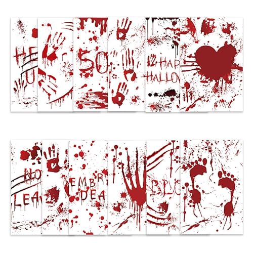 Halloween-Korrespondenzkarten, Halloween-Postkarten, Einladungskarten, Halloween-Karten, Urlaubskarte mit blutiger Handabdruck, Halloween-Postkarten-Set, 12 Stück Halloween-Korrespondenzkarten, Halloween-Postkarten, Einladungskarten, Halloween-Karten, Urlaubskarte mit blutiger Handabdruck, Halloween-Postkarten-Set, 12 Stück von Générique