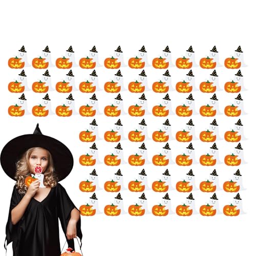 Halloween-Lutschkarte | Geschenkkarte für Süßigkeiten Halloween | 50 Halterungen für Geburtstag und Snacks Halloween-Lutschkarte | Geschenkkarte für Süßigkeiten Halloween | 50 Halterungen für Geburtstag und Snacks von Générique