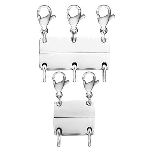 Halskette Layering Clasps, Schmuckverbinder, 2 Stück Magnetic Separator, Easy Chain Layering, leichtes Design für Choker, Armband Fastener, Kunsthandwerk, 0,47 x 0,8 Zoll Halskette Layering Clasps, Schmuckverbinder, 2 Stück Magnetic Separator, Easy Chain Layering, leichtes Design für Choker, Armband Fastener, Kunsthandwerk, 0,47 x 0,8 Zoll von Générique