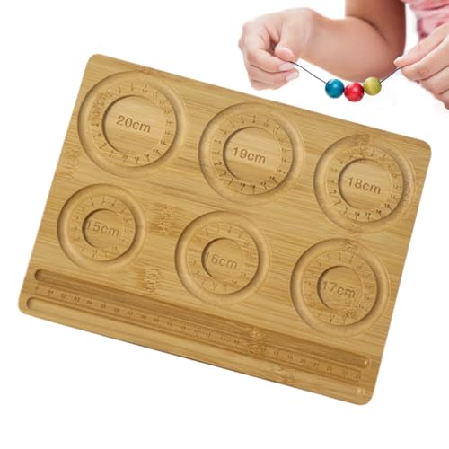 Halskette aus Holz mit Messplatte – Armband mit Perlen, Bastelbrett für Schmuck | 10,35 x 7,87 x 0,39 Zoll Oberflächen mit professionellem Design, tragbare Perlenarbeitsplatte, Werkzeug von Générique